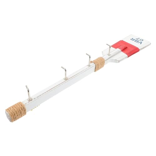 MUELODSIC Perchero de Pared de Madera Gancho Colgador para Abrigos Sombreros y Bolsos Resistente y Decorativo Rojo