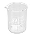 ibasenice Juego de Vasos de Precipitados de Vidrio - Juego de Vasos de Medición de Vidrio Graduado de Forma Baja - Vaso Medidor de Vidrio de Laboratorio de Doble Escala para La Escuela de 250ml