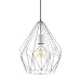 Produktbild EGLO Pendellampe Carlton, 1 flammige Vintage Pendelleuchte, Retro Hängelampe aus Stahl, Farbe: Silber, Fassung: E27