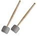 Luomorgo 2 Pcs Bass Drum Mallets, Marching Drum Mallets Percussion Sticks Foam Tip Mallet with Wood Handle, 13 Inch Drum Mallets Soft Felt Timpani Mallets (Grey)