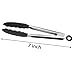 Serving Tongs Kitchen Tongs - Heat Resistant, Premium Stainless Steel Locking Cooking Tongs with Silicone Tips, Non-Slip Food Tongs for Cooking, Heavy Duty, Non-Stick (7 Inch(4 Pack))