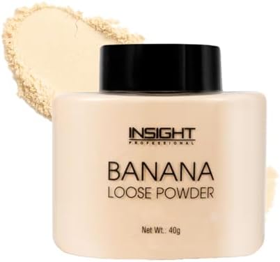 INSIGHT Banana Loose Powder 40g | Lightweight| Long-Lasting Coverage|Oil-Absorbing Finish| Reduces Shine| Suitable for All Skin Types