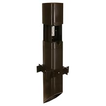 TayMac Outdoor Comforts ParkPost 13-in. 1-Gang Bronze Weatherproof in-use Power Post Enclosure PP55Z, Outdoor Power Stake for Garden, Weatherproof Outlet Box, Outdoor Outlet Cover