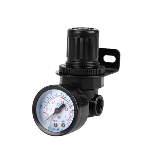 NAR-200-RNKG G1/4 空気圧レギュレーター 減圧 R07 レギュレーター 圧力計とブラケット付き 亜鉛合金 NAR200(NAR200 ゲージブラケット)