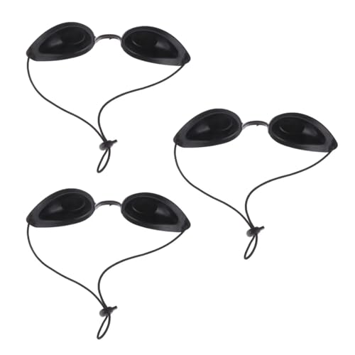KEQAR 3 Stück Solarium Brille UV Schutz Schutzbrille für Therapie Augenschutz Rotlichtlampe Infrarot Schutzbrille Augenklappe
