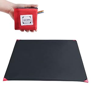 TRIWONDER Mini Couverture de Poche Tapis de Plage Anti-Sable Tapis de Sol Pliable Imperméable pour Camping Pique-Nique Voyage (Noir – Version améliorée, M – 110 x 150 cm)