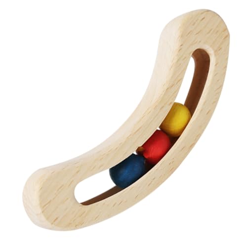 BESPORTBLE Funny Wooden Rattle for Boy Girl Creative Bell Ring Design Educational Rattle for Safe and Material Present for Boys