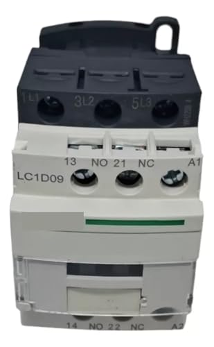 Contacteur tripolaire 24 VCA 9 A à 3 pôles modèle LC1D09B7C pour circuit