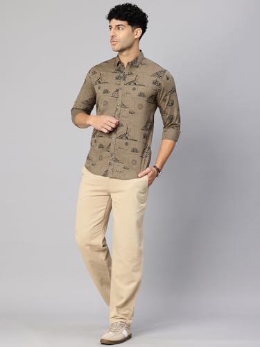 Image of Majestic Man Men's Stylish Unique Print Casual Shirt - Pure Cotton| Full Sleeve | Trendy & Comfortable