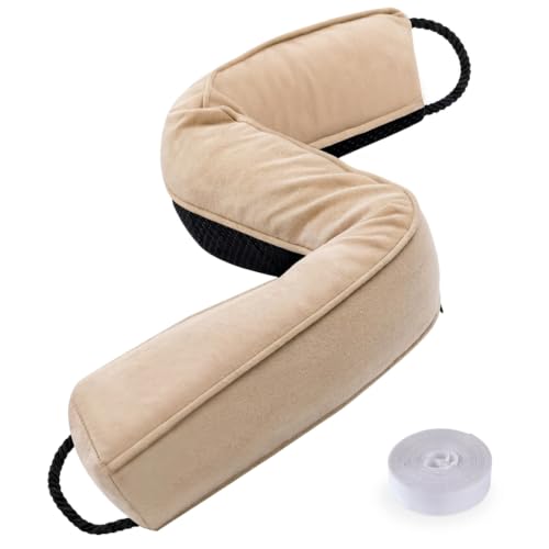 Image of Sunolga Door Draft Stopper Blocks Hot and Cold Air with Removable Washable Cover for Bottom of Door, All-Season Seal for Noise, Light, Dust, Door Sweep for Gaps Up to 3 inch, Home Essentials, 38 inch, Beige