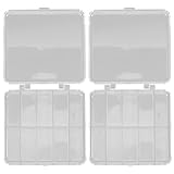 Boîte de rangement pour la fabrication de bijoux : les coins et bords du récipient sont lisses, avec une bonne étanchéité, facile à ouvrir et à fermer, design simple, facile à utiliser, boîte à bijoux transparente