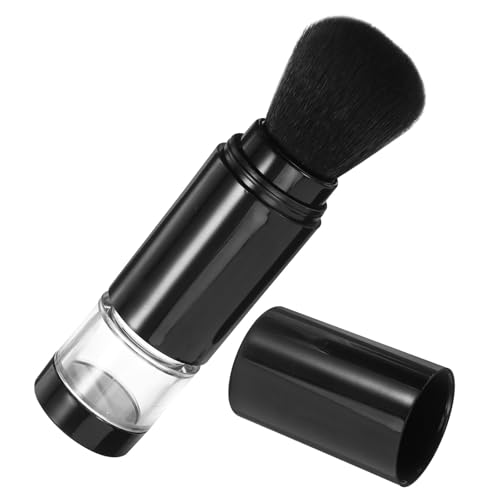 Abaodam Brocha para Polvos Compactos y Rubor, Cepillo de Maquillaje Tapa Retráctil, Herramienta para Aplicación Precisa en Rostro Femenino