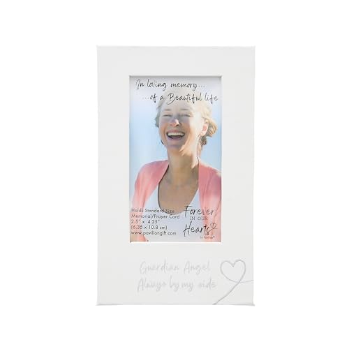 Pavilion Gift Company - Guardian Angel Always By My Side - Car Visor Accessories 2.5" x 4.25" Picture Frame Memorial Card Funeral Prayer Card Memorial Bereavement Loss Of Loved One Travel Gift