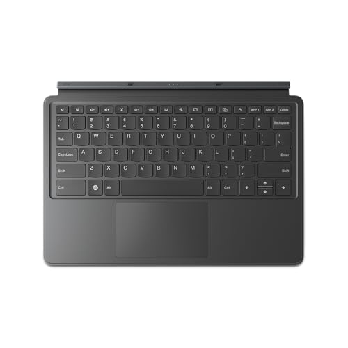 Image of Lenovo Keyboard Pack for Idea Tab Pro, 2 in 1 Tablet Keyboard with Trackpad & Built in Kickstand, Pogo Pin Connection, Ergonomic Keys with 1.5mm Travel, Grey