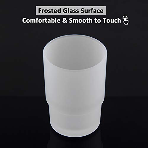 Bathroom Rinsing Cup, Angle Simple Frosted Glass Tumbler Cup, Toothbrush And Toothpaste Holder Drinking Glasses Glassware #TOP1