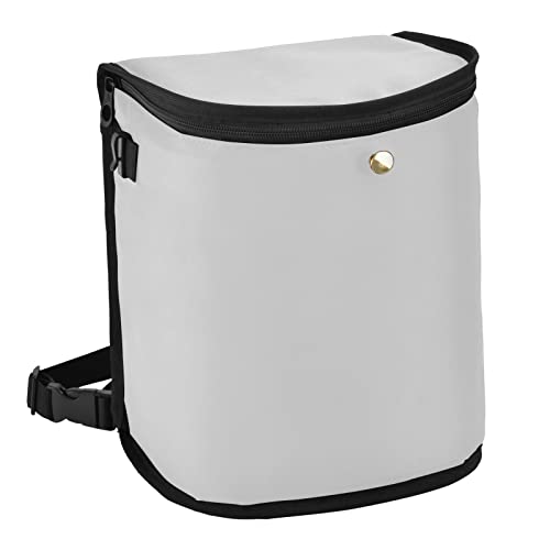Image of Wudan Small Car Trash Can Grey Accessories for Garbage Storage Organizer with Lid Gray Waterproof Portable Auto and Truck Interior Seat Bin