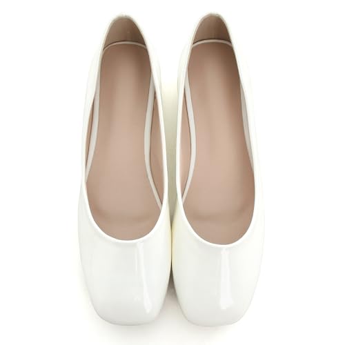 Image of Dear Time Women's Casual Foldable Ballet Flats Square Toe Ballerina Flats Shoes Comfortable