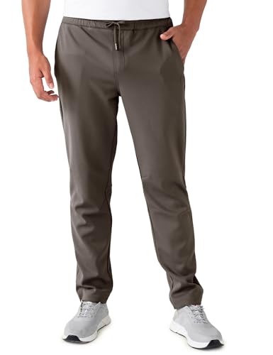 Image of DAMENSCH Men Mid Rise Regular Fit Cotton Blend Solid Moisture Wicking Antimicrobial Zipper Pocket Super Comfortable Baby Terry Lounge Joggers