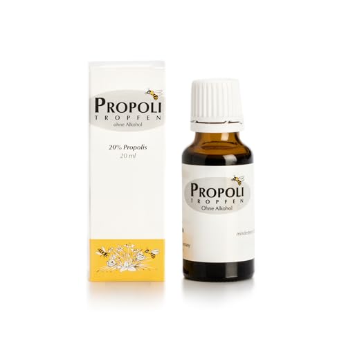 Propolis Tropfen ohne Alkohol - Propolis Tinktur hochdosiert 20% - Alkoholfrei ohne Zusatzstoffe reine Imker Qualität - auch für Kinder & Tiere geeignet - Wasserlöslich
