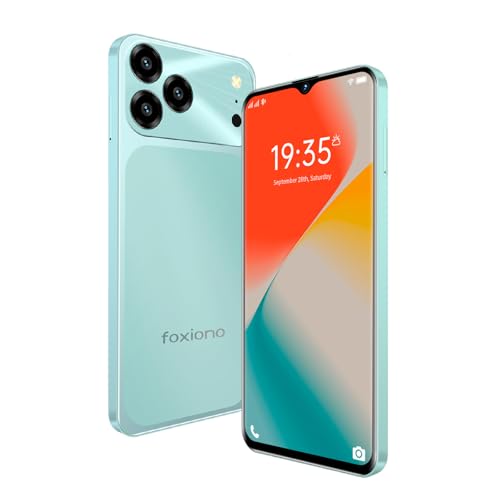 FOXIONO Teléfono Desbloqueado, Pantalla HD de 6,52 Pulgadas, 4GRAM + 64GROM / TF256GB, 4G LTE FDD, cámara de 5MP + 13MP, 4000mah, Chip de Alta Velocidad de 8 núcleos (9, Green)
