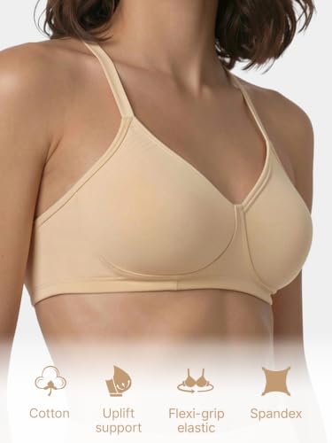 Image of Enamor Innovations Fabcool Encircled Side Support Shaper, Non Padded, Wirefree, High Coverage, Women's Cotton Everyday Bra - A042 (Available in Plus Sizes)