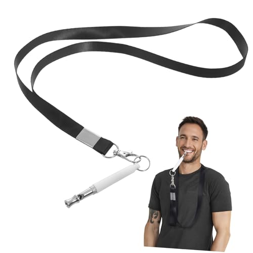 Garneck Pet Whistle Lanyard Dog Training Tool Sound Clicker for Dog Obedience Hands- Portable Design