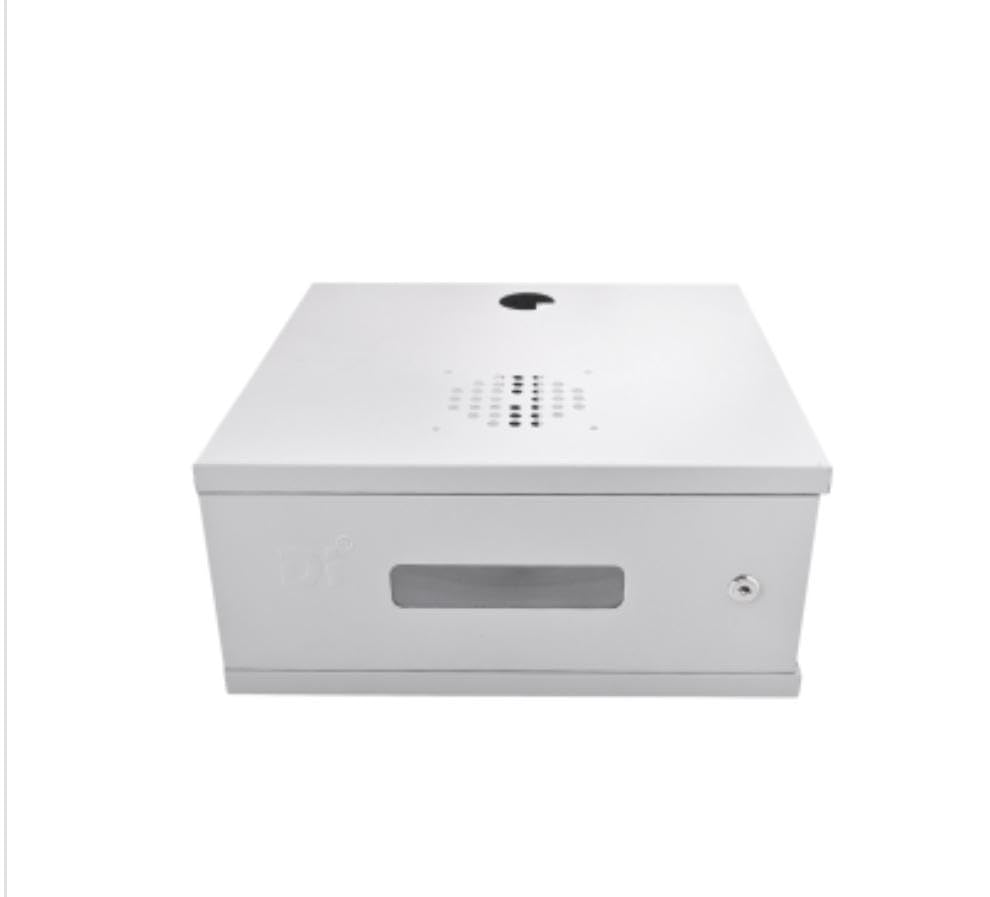 Image of Metal 2U Folding Rack Cabinet for CCTV, Lockable Enclosure with Ventilation, 500x300x145mm (3U)