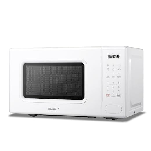 COMFEE' Forno a Microonde Digitale, 700W, 20L, 6 Menù Preimpostati, Express Cook, 11 Livelli di Potenza, Scongelamento, Funzione di Memorizzazione - Bianco - CM-E202CC(WH)