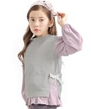 [Bee] ビー ドッキングトップス キッズ ジュニア 女の子 ガールズ 長袖 ニット taa05313 100cm グレー×アッシュラベンダー地