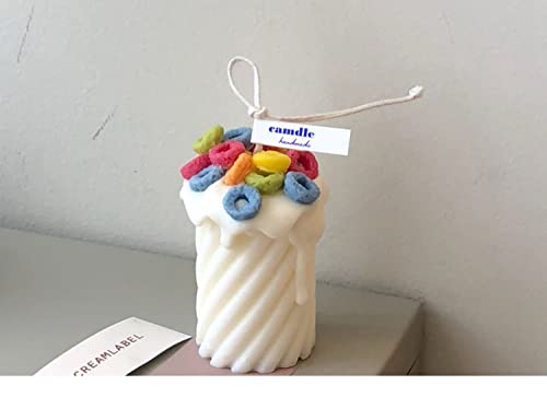 Topys 2-Pack Cereal Bowl Candle Molds, 3D Silicone Candle Molds, Round Loops And Round Star Mold,Cute Design Fondant Mold For Candle Making And Baking Making Soap Wax Cake Mousse Ice Cream #TOP2