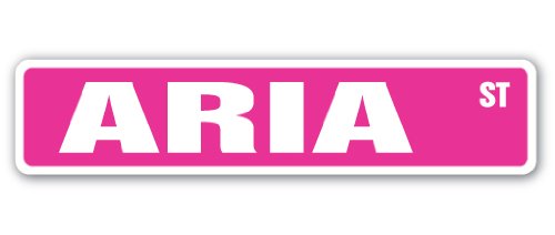 ARIA Street Sign Childrens Name Room Sign | Indoor/Outdoor | 24" Wide