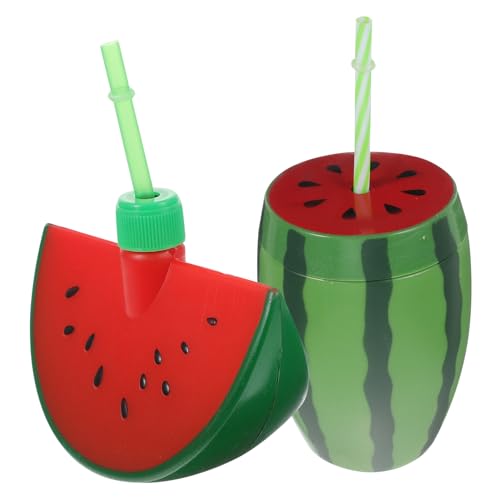 VOSAREA 2 Unidades de melancia copos de água garrafa de água de palha infantil garrafa de melancia p