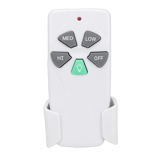 Yanmis Telecomando per Ventilatore da Soffitto, 303,9 MHz con Supporto per Montaggio a Parete per Ventola a 3 velocità e Dimmer di Luce Sostitutivo per 2AZPFAN53T, FAN53TW, FAN35T,