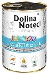 Dolina Noteci Premium JUNIOR Wet Dog Food/Non-Allergic Full of Nutrition Mineral Vitamin (400 g (Pack of 4), Lamb)