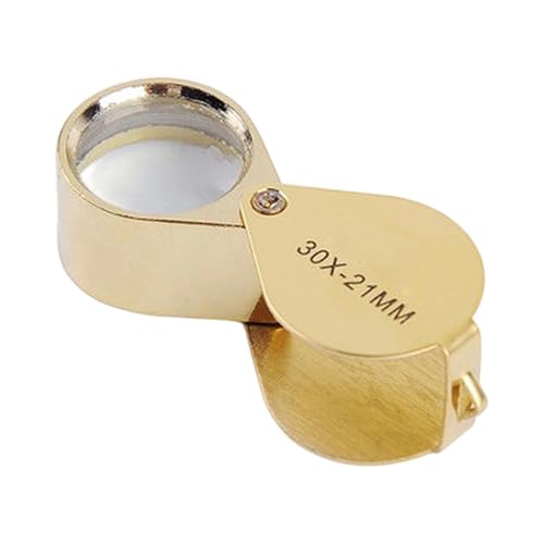 Lupa de 30 aumentos: lupa de bolsillo portátil, plegable, impermeable, visor de lentes de alta claridad, herramienta de inspección de lectura para personas mayores, joyeros, coleccionistas, tasadores