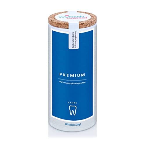 Zähne Premium Nahrungsergänzung aus der deutschen Wunschkapsel-Manufaktur. Handgefertigt mit einzigartigen Inhaltsstoffen. Mikronährstoffe für das Gebiss mit optimaler Bioverfügbarkeit