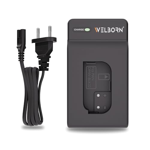 Image of Welborn Camera Battery Charger for Panasonic DMW-BLK22 Battery Compatible with Panasonic Lumix DC-S5, S5 II, DC-GH5, DC-G9, DC-GH5S, S5 IIx, S9, GH7, G9 II, GH6, GH5 II