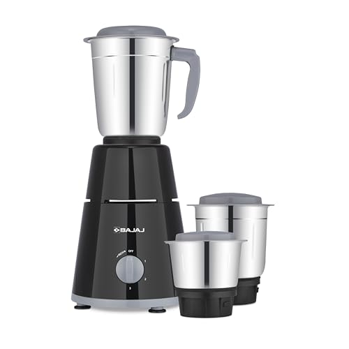 Bajaj GX1 Ninja Series 500W Mixer Grinder With 3 Jars (Stainless Steel Jars) | Superior Mixie For Kitchen | Durable Mixer Grinder | DuraCut Blades | 2 Yrs Warranty 【Black】 view 1