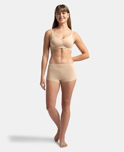 Image of Jockey SS04 Women High Coverage Super Combed Cotton Elastane Stretch Boy Leg (Pack of 2)