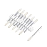 uxcell 3mm Wool Felt Mounted Points Tapered Polishing Bits Burrs Buffing Wheels with 1/8' Shank 12 Pcs