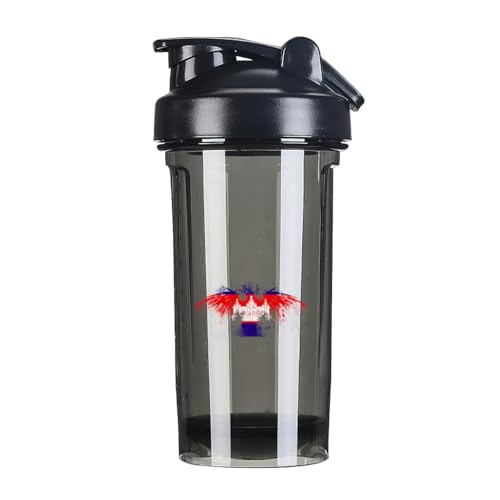 Cambodian Flag 18 Ounce Shaker Bottle Drink Mixer Leak-proof Pre Workout Protein Shakes Meal Replacement Shakes Bottles 500ML/18 Oz Black&-3&-3