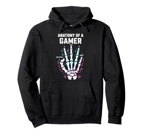 Anatomy Of A Gamer Skeleton Hand Funny Gamers �p�[�J�[