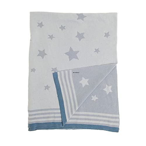 Ziggle Baby Cotton Blanket, Blue Stars - Image 2