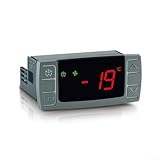 Compatible con controlador de termostato digital Dixell XR02CX-5N0C1 Instalación integrada, alarma inteligente, regulación precisa de temperatura, ABS, 74 x 32 x 50 mm, pantalla roja de 2 dígitos de