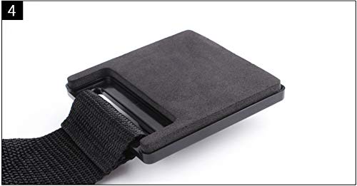 1 x schwarzer, verstellbarer Cellophan-Antirutschgurt mit dickem Pad, Antirutsch-Gerät, Endpin-Anker, rutschfester Stopper-Halter