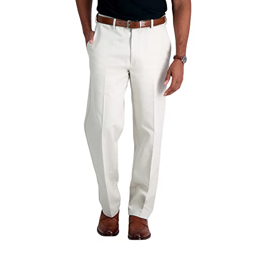 Haggar Men's No-Iron Flat Front Pant With Hidden Expandable Waist - Work To Weekend Stretch Cotton - View #3