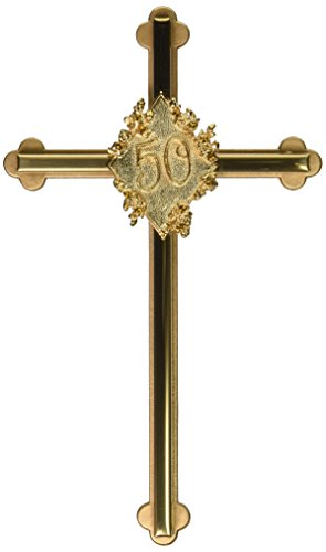 Cathedral Art Wall Cross, for Parents, Grandparents, 8-Inches, Gold Plated, by Abbey & CA Gift