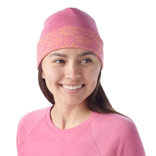 Smartwool Standard Thermal Merino Reversible Cuffed Beanie, Garden Pink Digi