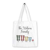 Personalised Tote Bag | Family Wellington Boots | Family Tote Bag | Custom Kids Bag | Mum Gift, Nan Gift | Personalised Mother Gift, Mummy Bag, Mum to Be Gift, Gift for Mums (Family Name)