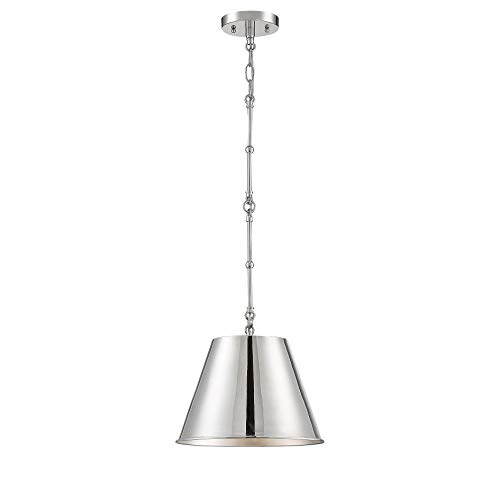 Savoy House 7-132-1-109 Alden 1-Light Polished Nickel Pendant (12